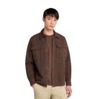 Ανδρικό Μακρυμάνικο Πουκάμισο Timberland - Corduroy Collar Utility Overshirt Chocolate