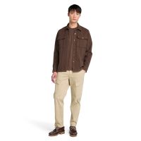 Ανδρικό Μακρυμάνικο Πουκάμισο Timberland - Corduroy Collar Utility Overshirt Chocolate