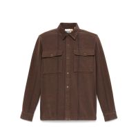 Ανδρικό Μακρυμάνικο Πουκάμισο Timberland - Corduroy Collar Utility Overshirt Chocolate