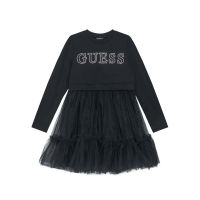 Παιδικό Μακρυμάνικο Φόρεμα Guess - Mixed Fabric Ls