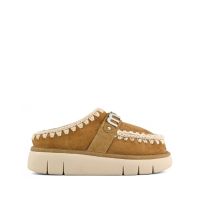 Mou - Bounce Clog Suede - Letter Logo      