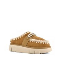 Mou - Bounce Clog Suede - Letter Logo      