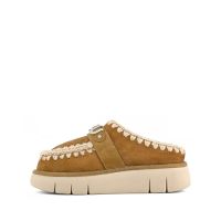 Mou - Bounce Clog Suede - Letter Logo      