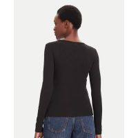 Calvin Klein - Ls Woven Label 2X2 Rib Scoop Nec   