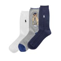 Γυναικείες Κάλτσες Polo Ralph Lauren - Fa Bear Gtbx-Crew Sock-3 Pack