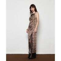 Mallory The label - Ruby Satin Slip Dress With Lace 
