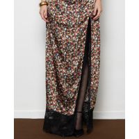 Mallory The label - Ruby Satin Slip Dress With Lace 