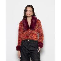 Mallory The label - Sonora Knit Cardigan With Faux Fur Details 