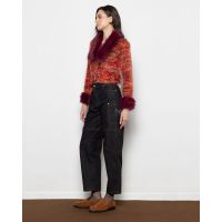 Mallory The label - Sonora Knit Cardigan With Faux Fur Details 