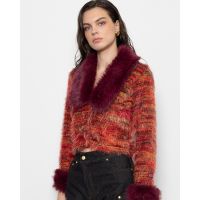 Mallory The label - Sonora Knit Cardigan With Faux Fur Details 