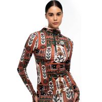 Peace And Chaos - Mystic Bloom Fitted Active Zip Hoodie With Thumbholes  