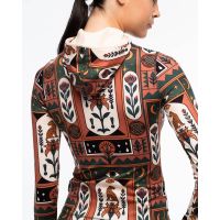 Peace And Chaos - Mystic Bloom Fitted Active Zip Hoodie With Thumbholes  