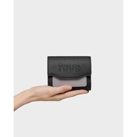 Tous - Billetera S. Audree Saffiano Negro-Gris 