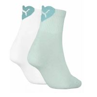 Γυναικείες Κάλτσες Puma 2 Ζευγάρια - 938555 Puma Women Heart Logo Short Crew