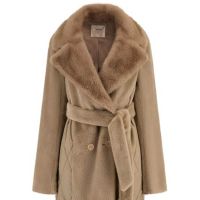 Guess - Jole Faux Fur Mix Nylon Coat