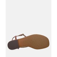 Ralph Lauren - Crsshtch Embsd Lthr-Everley 2-Sn-Fsa Flat Sandals  