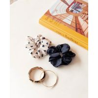Atws - Black Bow Scrunchies Duo