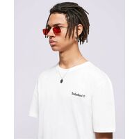 Timberland - Ανδρική Μπλούζα Small Linear Logo Print White