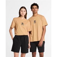 Timberland - Ανδρική Μπλούζα Print Stack Logo Short Sleeve Light Wheat Boot
