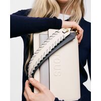 Tous - Bandolera M. Audree Saffiano Beige-Gris