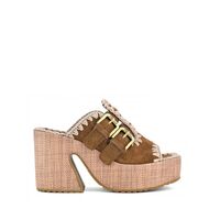 Mou - Γυναικείες Πλατφόρμες Raffia Platform Two-Buckles