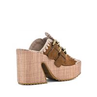Mou - Γυναικείες Πλατφόρμες Raffia Platform Two-Buckles
