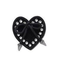 Crocs - Γυναικείο Διακοσμητικό Pin Black Heart with Bow