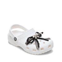 Crocs - Silver and Black Mix Bow