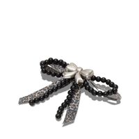 Crocs - Silver and Black Mix Bow