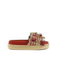 Mou - Monoband Rope Sandal Fringes - Big Letter Logo 
