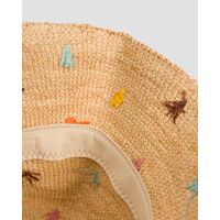 Mc2 Saint Barth - Raffia Hat-Rearl Raffia Bucket Hat