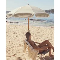Sunnylife - Luxe Beach Umbrella Seagrass Stripe