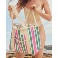 Sunnylife - Recycled Nylon Cooler Tote Seagrass Green Multi