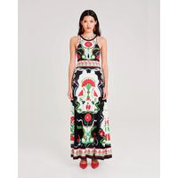 Peace And Chaos - Pomegranate Long Dress