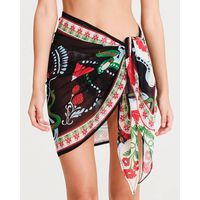 Peace And Chaos - Pomegranate Sarong