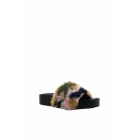 Favela - 240 Camouflage Fur Platform Slide Sandals  