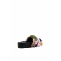 Favela - 240 Camouflage Fur Platform Slide Sandals  
