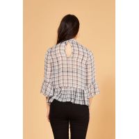 Minkpink - Chiffon Check Top   