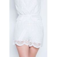 Minkpink - Crescent Moon Anglaise Lace Up Shorts