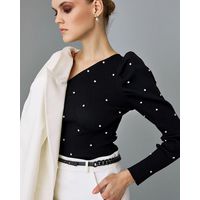 Spell - 8052 Knitted Blouse with one Shoulder 