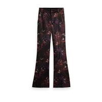 Scotch &amp; Soda - Velvet high-rise flared trousers 