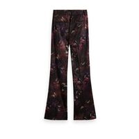Scotch &amp; Soda - Velvet high-rise flared trousers 