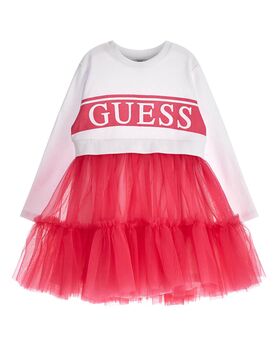 Guess - Mixed Fabric Ls Dress 