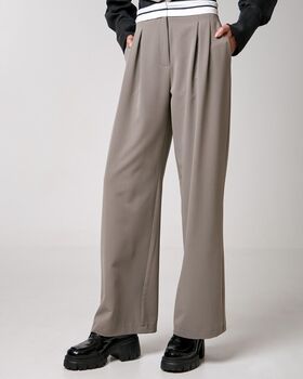 Spell - 5049 Pleated pants with fold-down waist