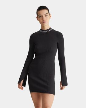 Γυναικείο Φόρεμα Calvin Klein - Logo Intarsia Sweater