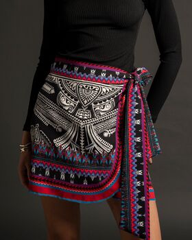 Peace And Chaos - Shamanism Wrap Skirt