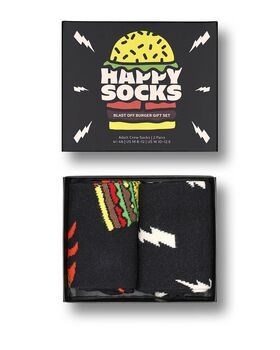 Unisex Set Δώρου Happy Socks 2 Ζευγάρια - Blast Off Burger
