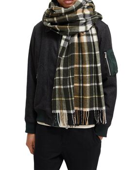 Scotch & Soda - Wool Brushed Checked Scarf 