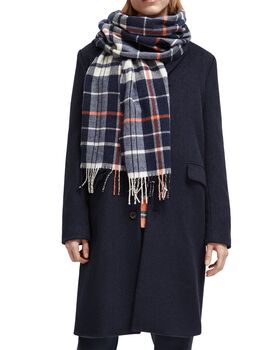 Scotch & Soda - Wool Brushed Checked Scarf 