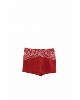 Minkpink - Wild Hearts Mini Shorts With Plaement Embroidery Detail Special Offer